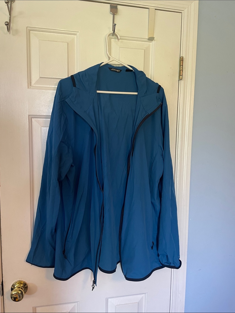 Jockey Teal-Blue Hooded Utility Jacket